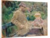 Eugene Manet with his daughter at Bougival, c.1881 by Berthe Morisot