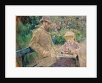 Eugene Manet with his daughter at Bougival, c.1881 by Berthe Morisot