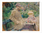 Eugene Manet with his daughter at Bougival, c.1881 by Berthe Morisot