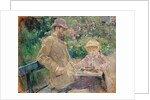 Eugene Manet with his daughter at Bougival, c.1881 by Berthe Morisot