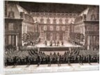 Performance of the opera 'Alceste', performed in the Marble Courtyard at the Chateau de Versailles by French School