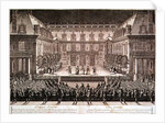 Performance of the opera 'Alceste', performed in the Marble Courtyard at the Chateau de Versailles by French School