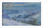 The Village of Herblay under snow, 1895 by Albert-Charles Lebourg