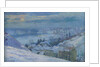 The Village of Herblay under snow, 1895 by Albert-Charles Lebourg