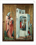 A Holy Martyr and St. Andrew's Disciple Extinguishing the Fire, left hand panel of the Thouzon altarpiece, School of Provence by French School