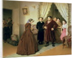 The Governess Arriving at the Merchant's House, 1866 by Vasili Grigorevich Perov