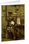 The Studio of Corot, or Young woman seated before an Easel, 1868-70 by Jean Baptiste Camille Corot