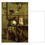 The Studio of Corot, or Young woman seated before an Easel, 1868-70 by Jean Baptiste Camille Corot