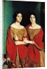The Two Sisters, or Mesdemoiselles Chasseriau: Marie-Antoinette-Adele and Genevieve sisters of the artist, 1843 by Theodore Chasseriau