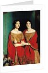 The Two Sisters, or Mesdemoiselles Chasseriau: Marie-Antoinette-Adele and Genevieve sisters of the artist, 1843 by Theodore Chasseriau