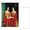 The Two Sisters, or Mesdemoiselles Chasseriau: Marie-Antoinette-Adele and Genevieve sisters of the artist, 1843 by Theodore Chasseriau