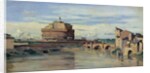 Castel Sant' Angelo and the River Tiber, Rome by Jean Baptiste Camille Corot