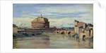Castel Sant' Angelo and the River Tiber, Rome by Jean Baptiste Camille Corot