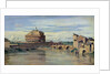 Castel Sant' Angelo and the River Tiber, Rome by Jean Baptiste Camille Corot
