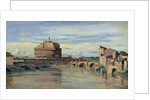 Castel Sant' Angelo and the River Tiber, Rome by Jean Baptiste Camille Corot