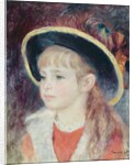 Young girl with a blue hat: portrait of Jeanne Henriot, 1881 by Pierre Auguste Renoir