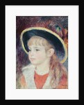Young girl with a blue hat: portrait of Jeanne Henriot, 1881 by Pierre Auguste Renoir