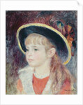 Young girl with a blue hat: portrait of Jeanne Henriot, 1881 by Pierre Auguste Renoir