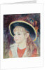 Young girl with a blue hat: portrait of Jeanne Henriot, 1881 by Pierre Auguste Renoir