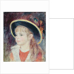 Young girl with a blue hat: portrait of Jeanne Henriot, 1881 by Pierre Auguste Renoir