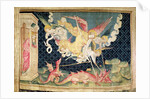 St. Michael and his angels fighting the dragon, no.36 from 'The Apocalypse of Angers', 1373-87 by Nicolas Bataille