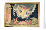 St. Michael and his angels fighting the dragon, no.36 from 'The Apocalypse of Angers', 1373-87 by Nicolas Bataille