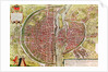 Map of Paris from 'Civitates orbis terrarrum' by Georg Braun and Franz Hogenbergh, French, 1572-1617 by Georg and Hogenberg Franz Braun