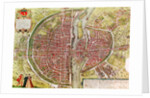 Map of Paris from 'Civitates orbis terrarrum' by Georg Braun and Franz Hogenbergh, French, 1572-1617 by Georg and Hogenberg Franz Braun
