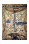 View of the ceiling of the chapel of the Tinel with scenes from the life of St. Martial, 1344-45 by Matteo di Giovanetto da Viterbo