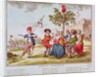 Patriotic Refrains: French Revolutionaries dancing the Carmagnole around the Tree of Liberty, c.1792 by French School