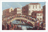 Battle with Sticks on the Ponte Santa Fosca, Venice by Gabriele Bella