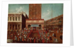 Public Lottery at the Loggetta, the Piazza San Marco, Venice by Gabriele Bella