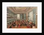 Concert given by the girls of the hospital music societies in the Procuratie, Venice, 18th century by Gabriele Bella