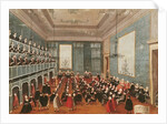 Concert given by the girls of the hospital music societies in the Procuratie, Venice, 18th century by Gabriele Bella