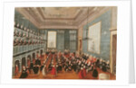 Concert given by the girls of the hospital music societies in the Procuratie, Venice, 18th century by Gabriele Bella
