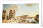 The Ile Saint-Louis from the Place de Greve, c.1757 by Nicolas & Jean Baptiste Raguenet