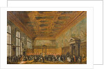 Audience Granted by the Doge of Venice in the College Room of Doge's Palace, c.1766-70 by Francesco Guardi