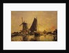 In Holland, Boats near a Windmill, 1868 by Johan-Barthold Jongkind