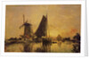 In Holland, Boats near a Windmill, 1868 by Johan-Barthold Jongkind
