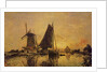 In Holland, Boats near a Windmill, 1868 by Johan-Barthold Jongkind