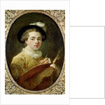 Self Portrait with palette by Francois Andre Vincent