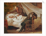The Death of Theodore Géricault, with his friends Colonel Bro de Comeres and the painter Pierre-Joseph Dedreux-Dorcy, 1824 by Ary Scheffer