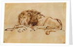 Lion Resting by Rembrandt Harmensz. van Rijn