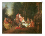 A Conversation in a Park by Jean Antoine Watteau
