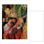 The Festival of the Rose Gardens, detail to the left: praying, 1506 by Albrecht Dürer or Duerer