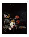 Still Life with Flowers and Insects by Jacob van Walscapelle