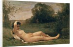 Nymph reclining, c.1857-58 by Jean Baptiste Camille Corot