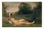 Nymph reclining, c.1857-58 by Jean Baptiste Camille Corot