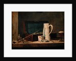 Still Life of Pipes and a Drinking Glass by Jean-Baptiste Simeon Chardin