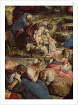 The Gathering of Manna, central detail: sewing woman by Jacopo Robusti Tintoretto